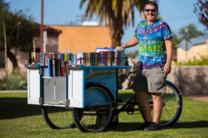 The Pima County Public Library has a fleet of book bikes that it takes to various locations around the county.