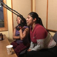 United Way Youth Council members talk with Elva De La Torre