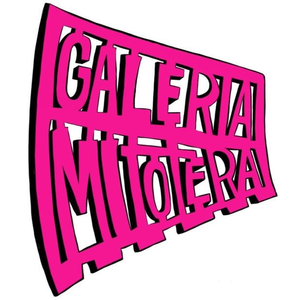 Hot pink papel picado of Galeria Mitotera