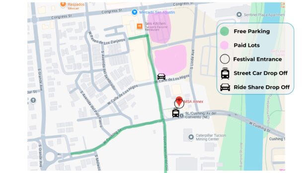 Baila el Pueblo Parking Map at MSA Annex
