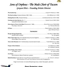 Sons of Orpheus Spring Concert at St. Cyril of Alexandria Church