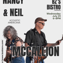 Nancy and Neil McCallion at BZ’s Bistro