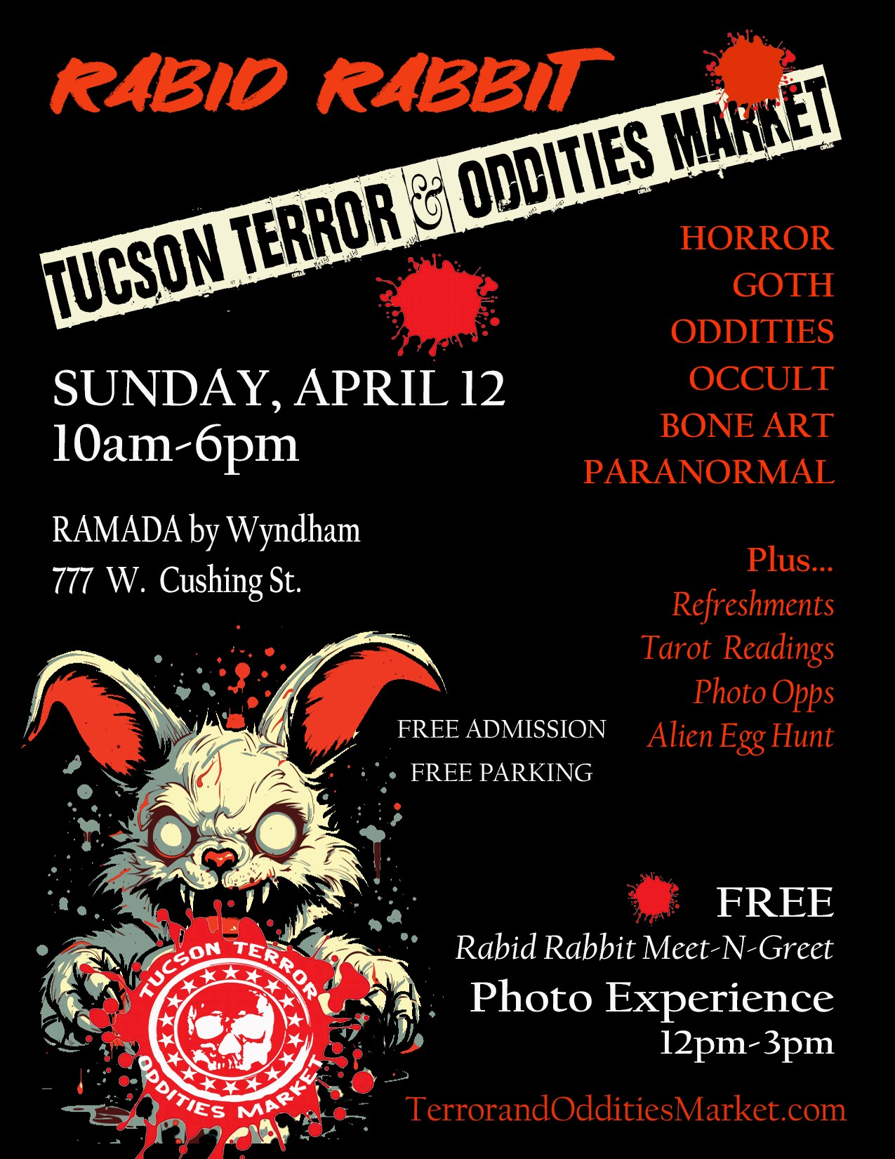 Terror Rabbit It Tucson Terror & Oddities “Rabid Rabbit” Market / KXCI