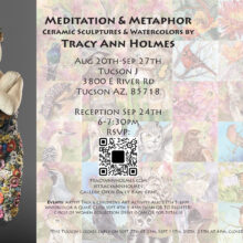 Meditation & Metaphor, Ceramic Sculpture & Watercolors by Tracy Ann Holmes
