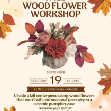 Fall Wood Flower Workshop: Ceramic Pumpkin Centerpiece